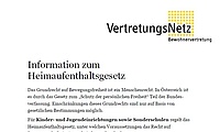 Informationsblatt zum Heimaufenthaltsgesetz Foto des Informationsblattes zum Heimaufenthaltsgesetz